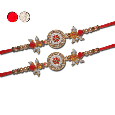 "AMERICAN DIAMOND (AD) RAKHIS -AD 4200 A- 017(2 RAKHIS) - Click here to View more details about this Product